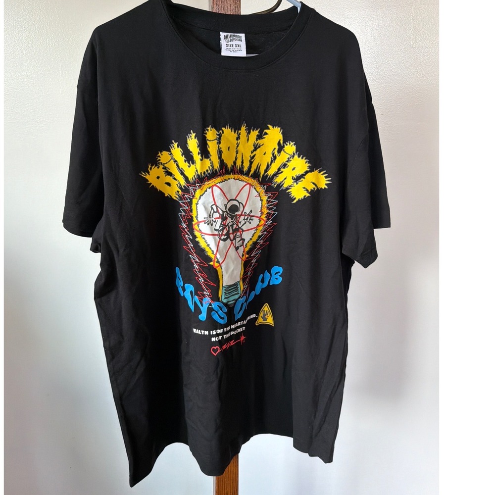 Billionaire Boys Club Mens Black Graphic Lightbulb T-Shirt XXL Streetwear Urban